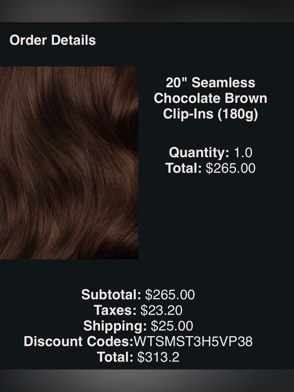 LUXY 20" Seamless Chocolate Brown Clip-Ins (180g)